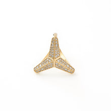 Load image into Gallery viewer, Three pointed star, large diamond ear cuff