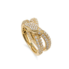 Carica l'immagine nel visualizzatore di Gallery, Coiled Ouroboros, pavé ring