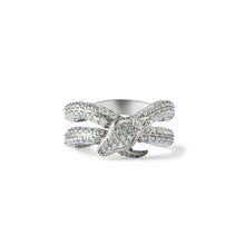 Carica l'immagine nel visualizzatore di Gallery, Coiled Ouroboros, pavé ring