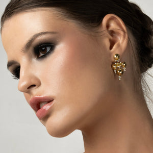Five Spike, chandelier earrings