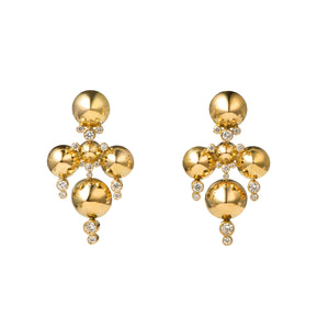 Five Spike, chandelier earrings