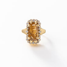 Charger l'image dans la galerie, Rutilated quartz and Diamond, ring