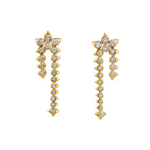 Load image into Gallery viewer, Cascading Spiked diamond, earrings