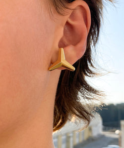 Three pointed star, large ear cuff