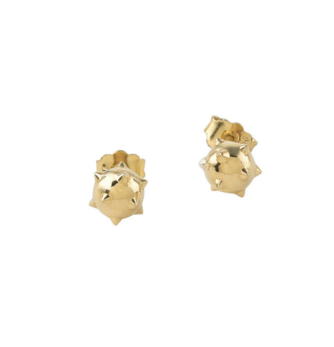 Baby morning star, studs, gold
