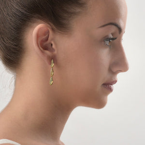 ‘Fluid Spike’, pavé drop earrings