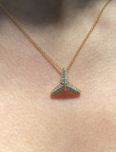 Load image into Gallery viewer, Three pointed star, diamond pendant necklace