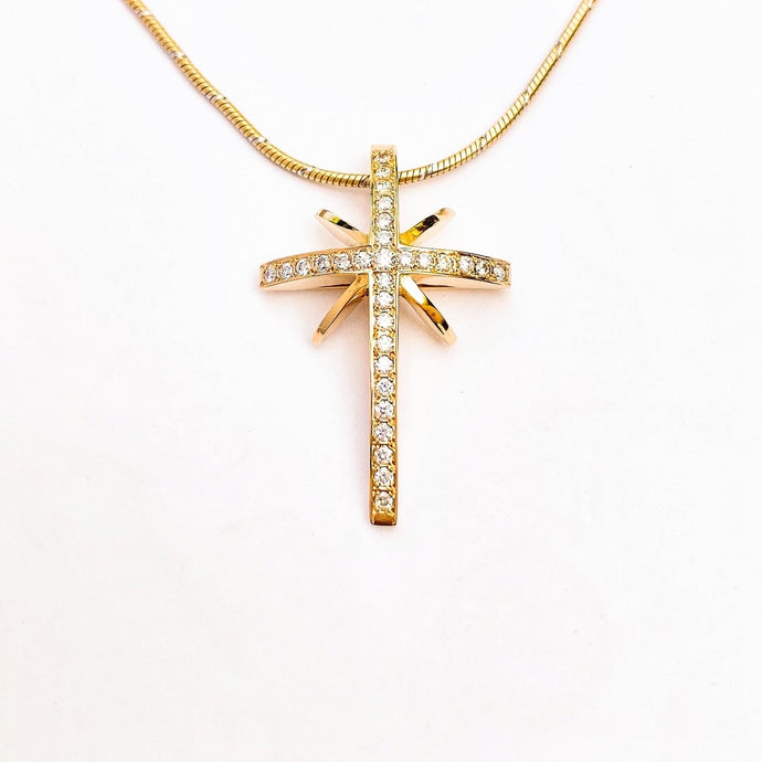 Star, cross pendant