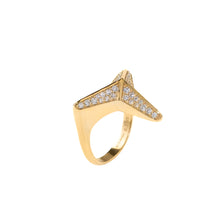 Load image into Gallery viewer, Three pointed star, diamond ring