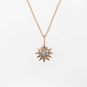 Thorny heart, pendant necklace