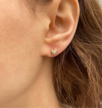 Load image into Gallery viewer, Thorny heart, diamond studs