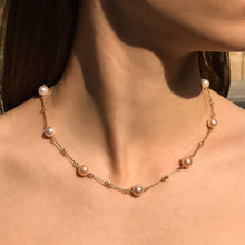 Load image into Gallery viewer, Pearl chain necklace