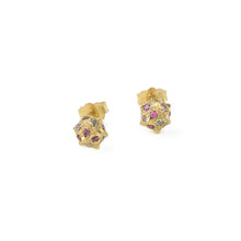 Load image into Gallery viewer, Baby Morning Star, studs, red / purple