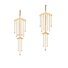 Carica l&#39;immagine nel visualizzatore di Gallery, Double fringe, chandelier earrings