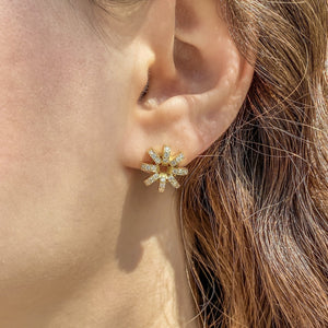Flower, ear studs
