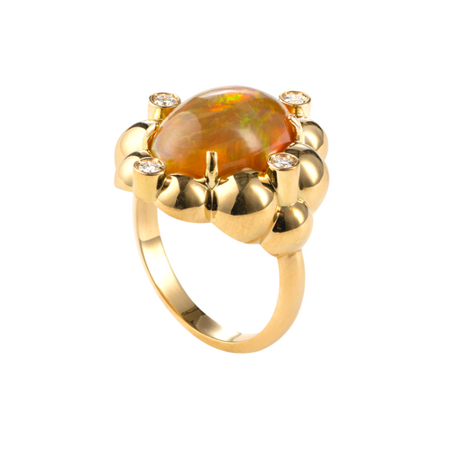Opal dome ring