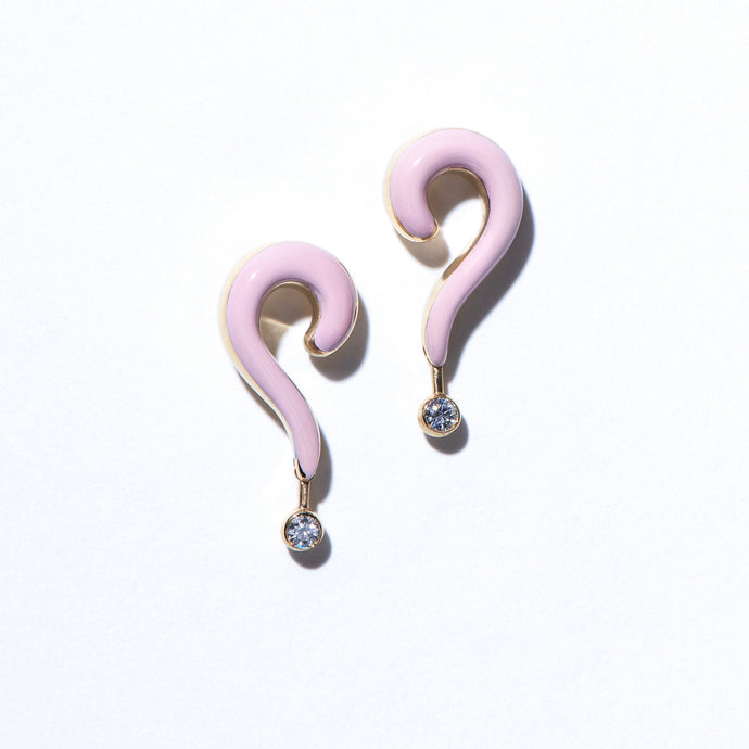 Question mark, ear pendants