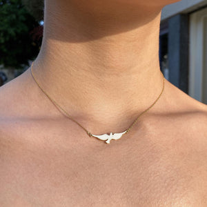 Flying Dove, pendant necklace